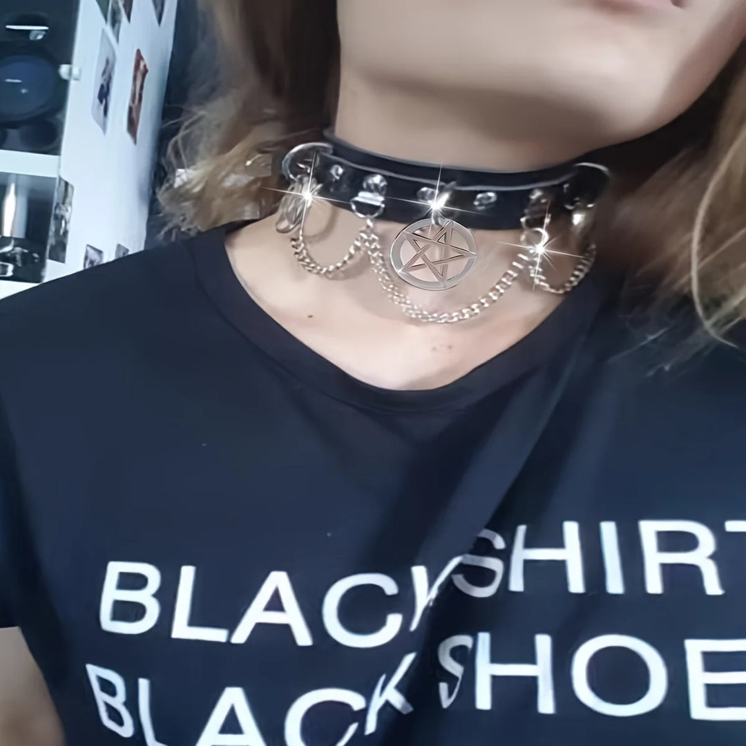 Steampunk Star Chain Necklace tendance