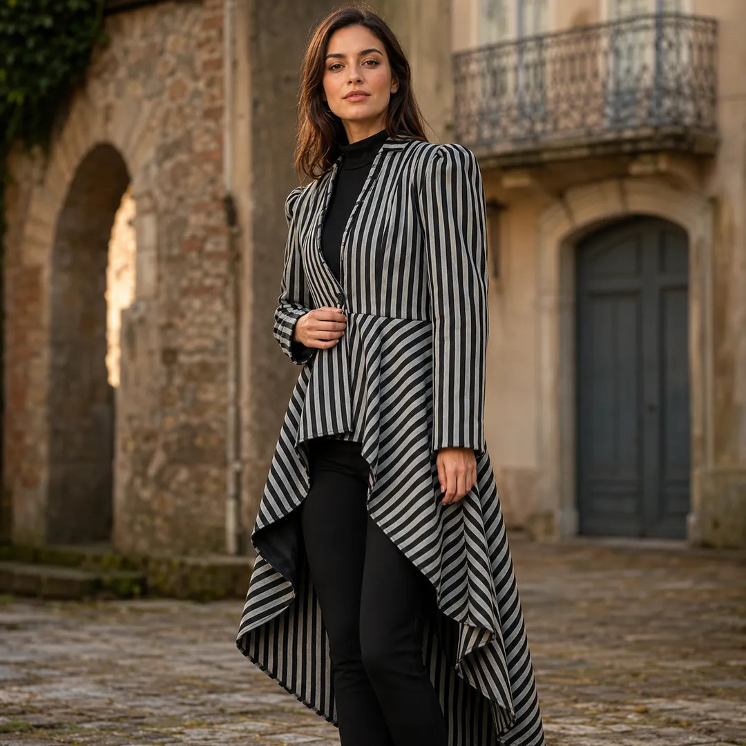 Steampunk Striped Coat Victorian Gothic
