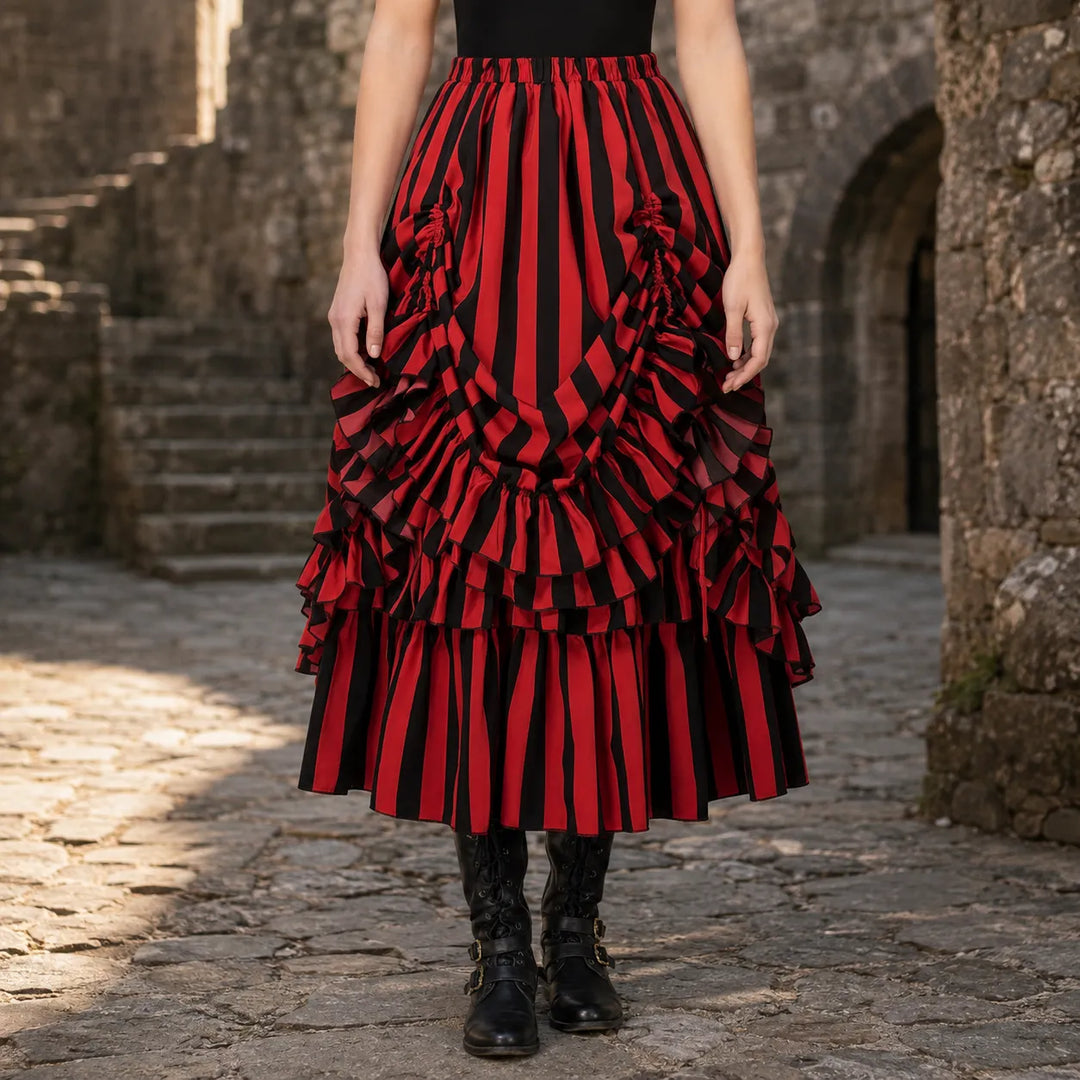 Steampunk Striped Skirt