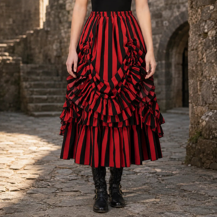 Steampunk Striped Skirt