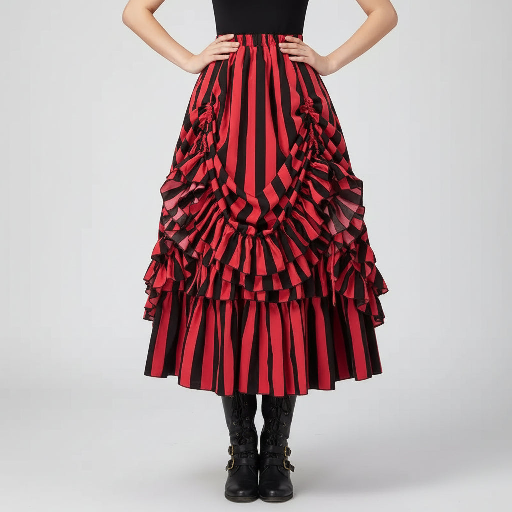 Steampunk Striped Skirt