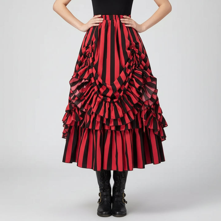 Steampunk Striped Skirt