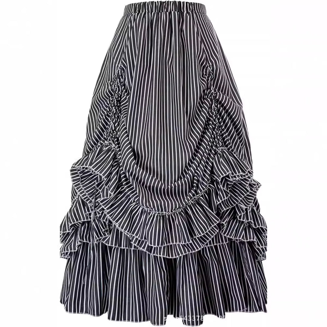 Steampunk Striped Skirt bold