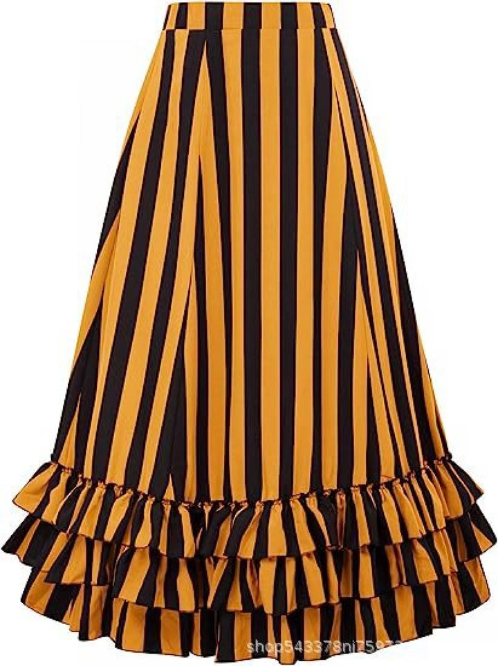Steampunk Striped Skirt dark
