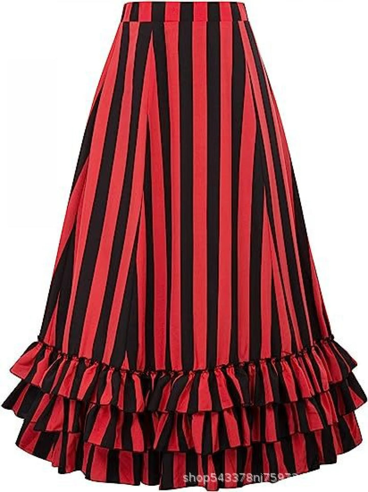 Steampunk Striped Skirt edgy