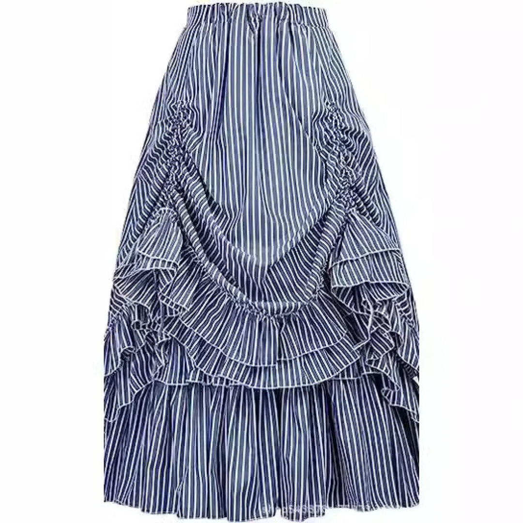 Steampunk Striped Skirt striking