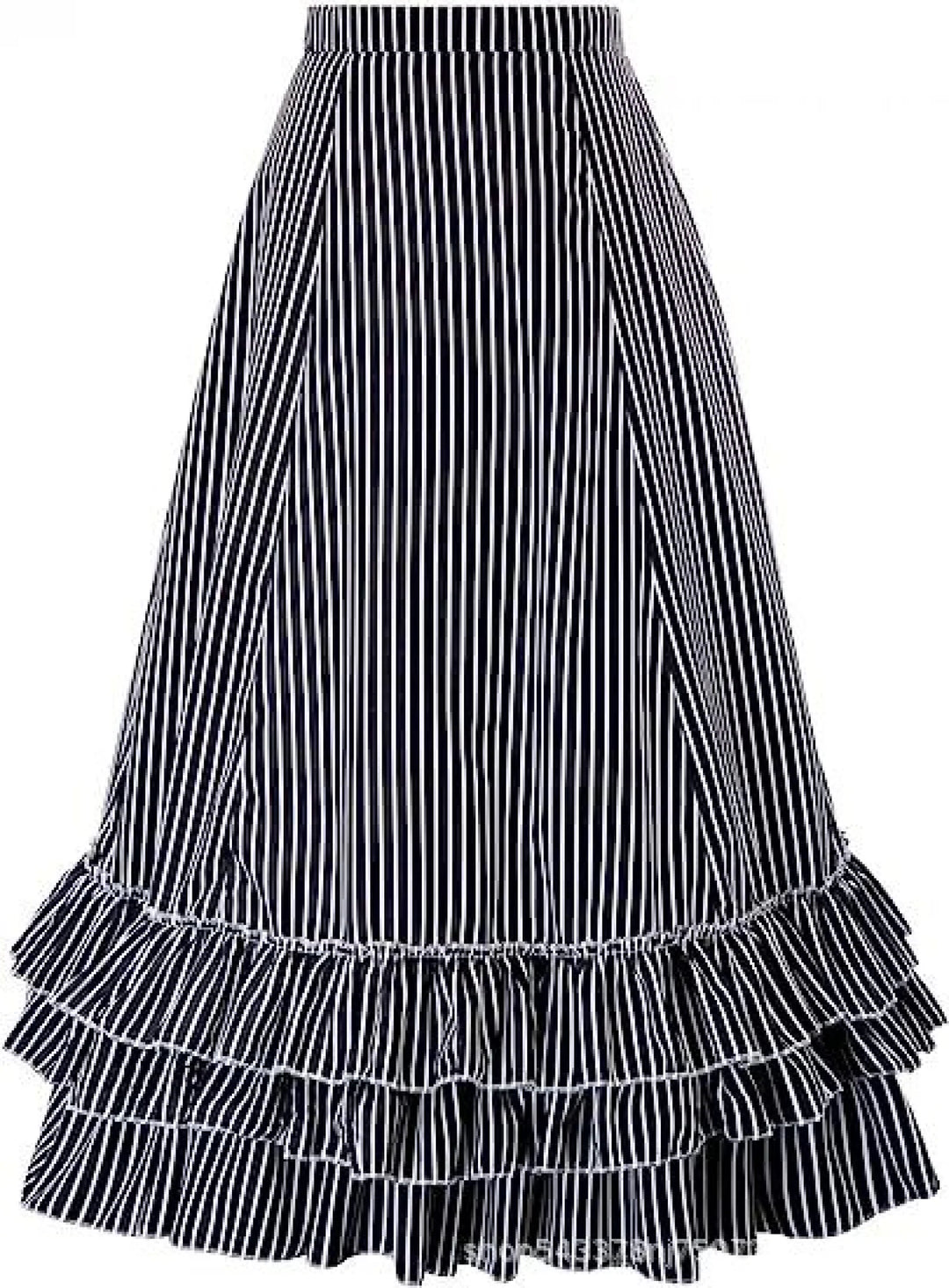 Steampunk Striped Skirt vintage