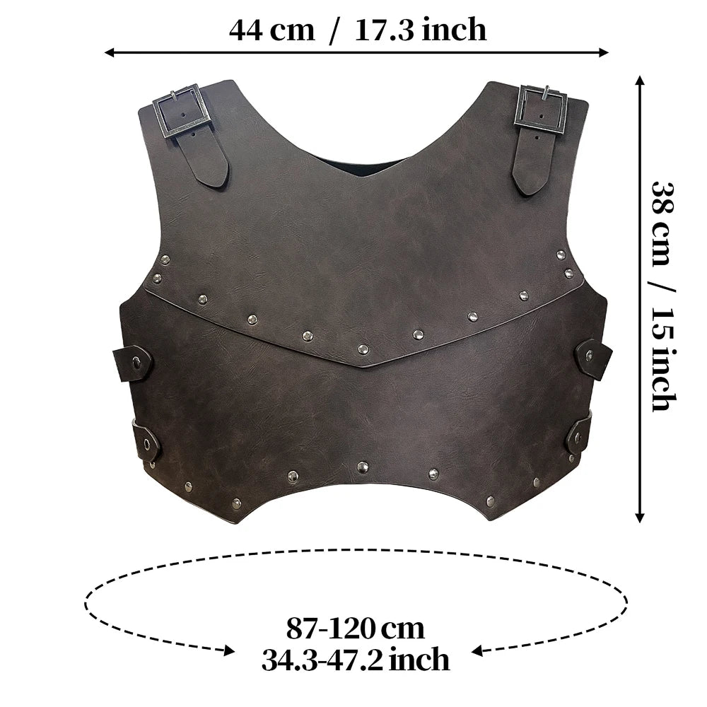 Steampunk Studded Chest Armor grey