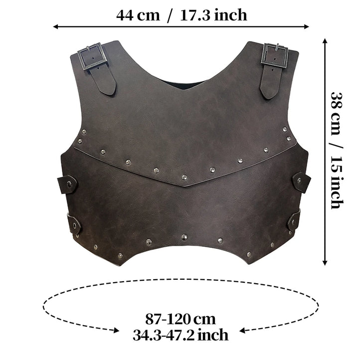 Steampunk Studded Chest Armor grey