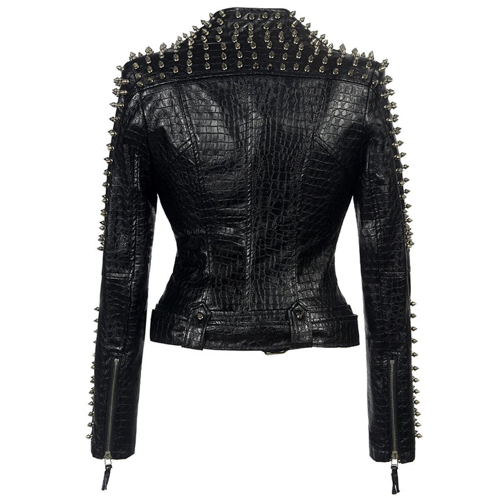 Steampunk Studded Leather Jacket rugged