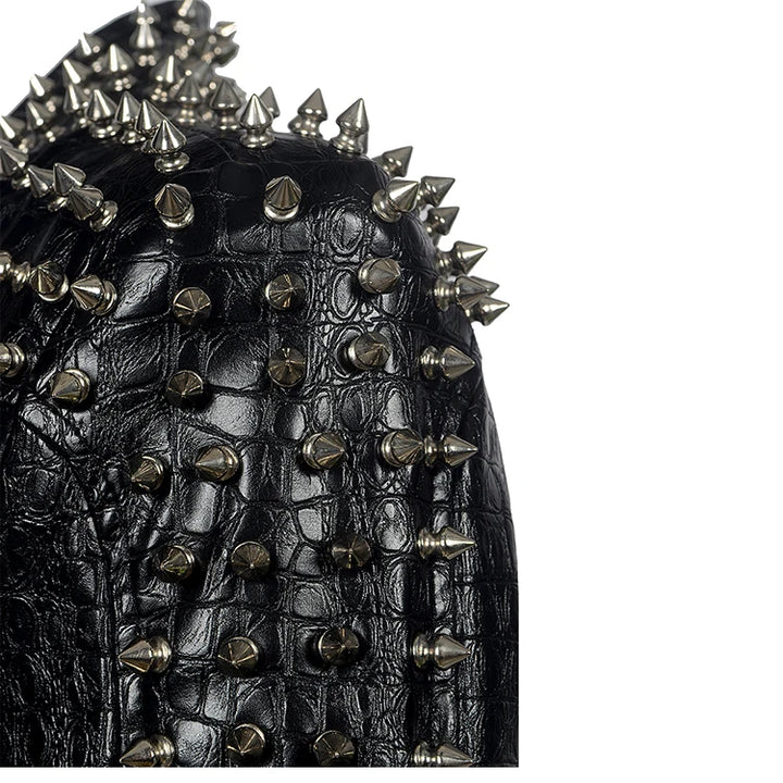 Steampunk Studded Leather Jacket stylish