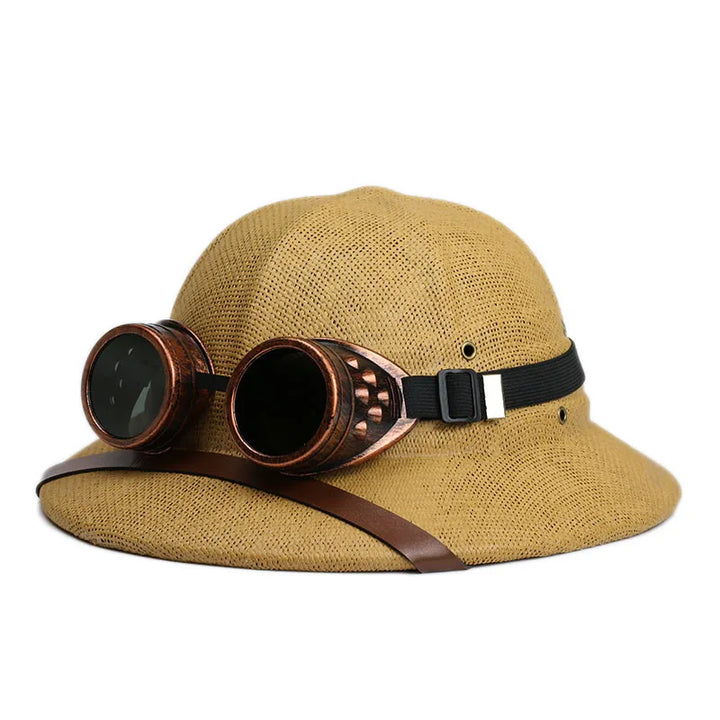 Steampunk Summer Hat With Goggles bold