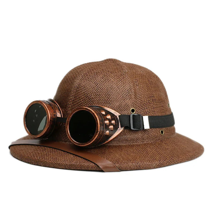 Steampunk Summer Hat With Goggles casual