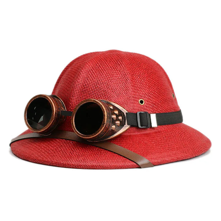Steampunk Summer Hat With Goggles cool