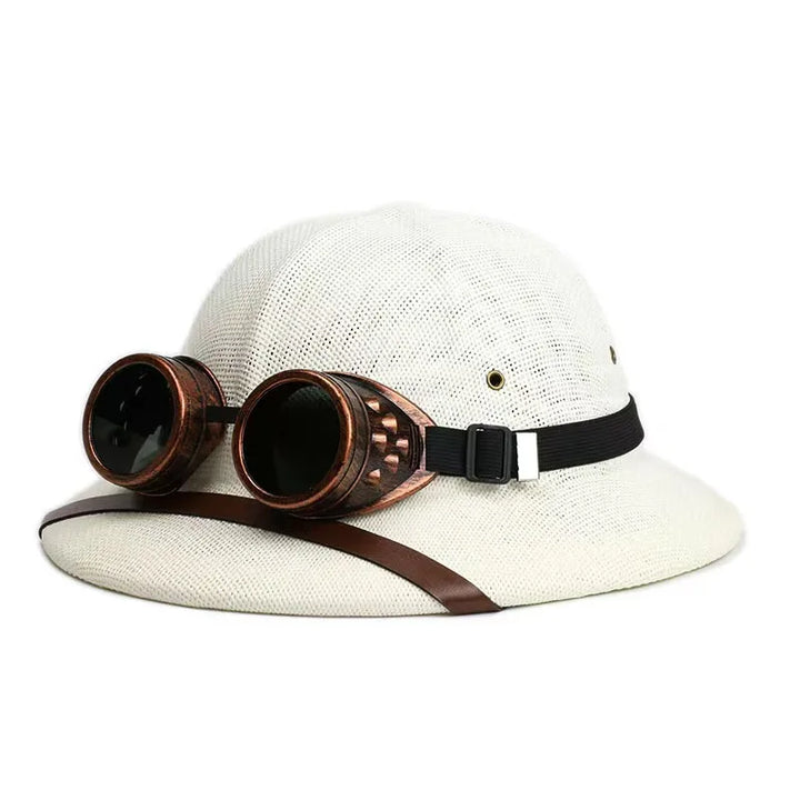 Steampunk Summer Hat With Goggles fashionable
