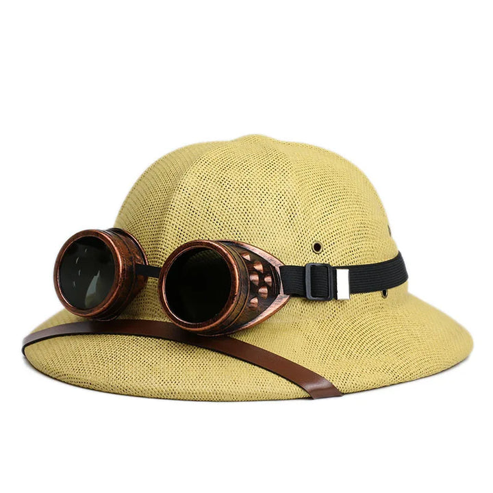 Steampunk Summer Hat With Goggles retro