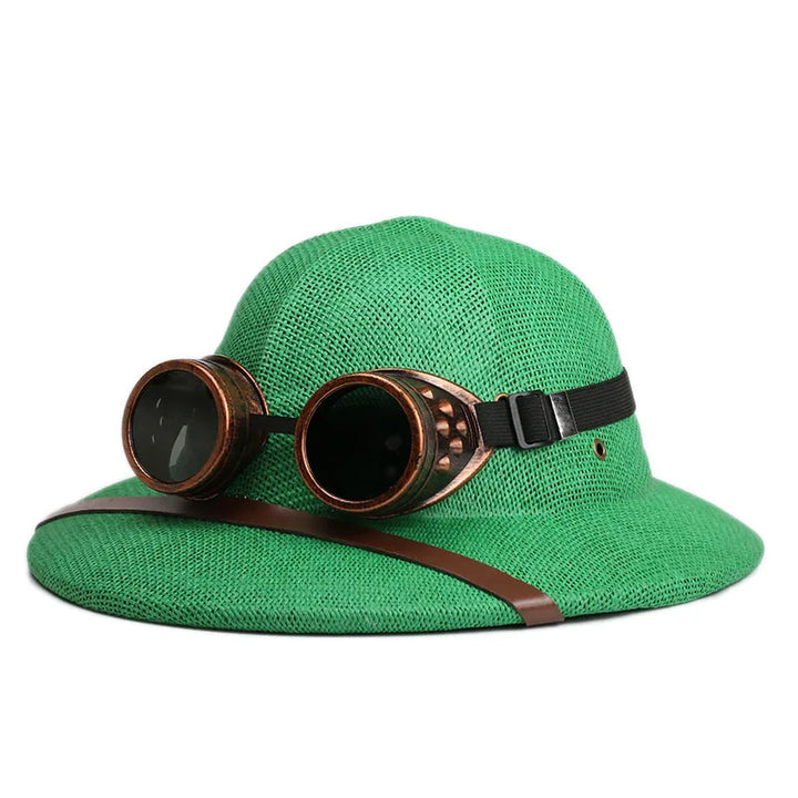 Steampunk Summer Hat With Goggles unique