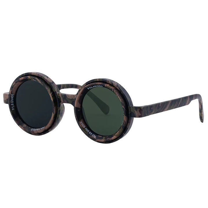 Steampunk Sunglasses Round Retro Camouflage