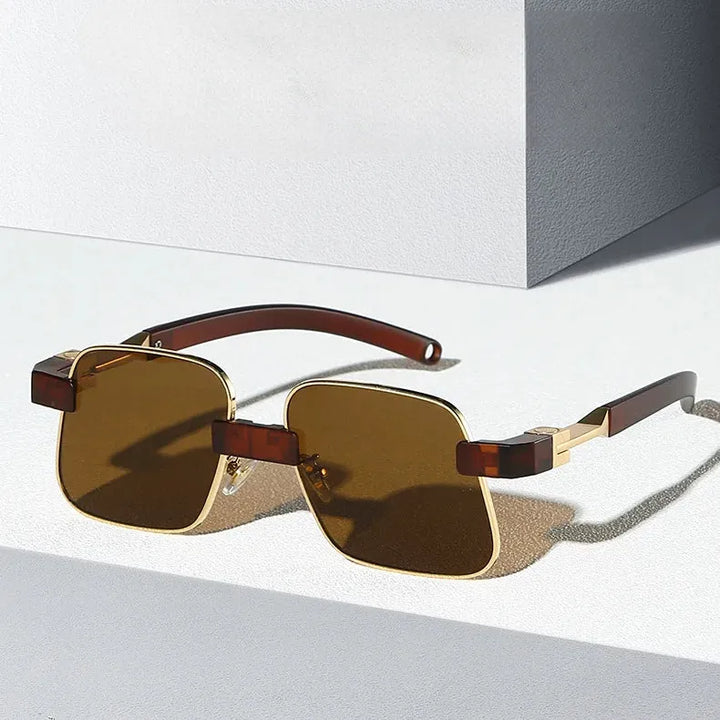 Steampunk Sunglasses with a Slanted Frame