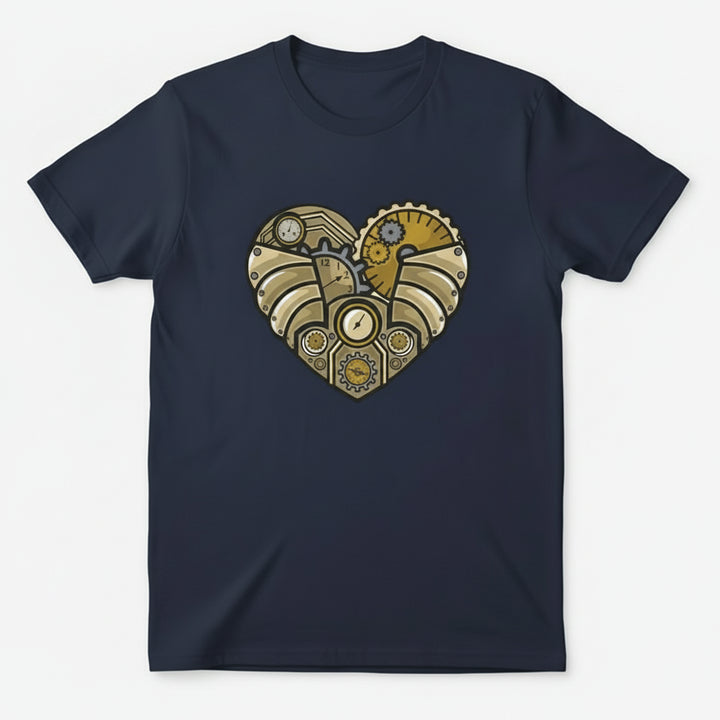 Steampunk T-shirt With a Mechanical Heart artistic