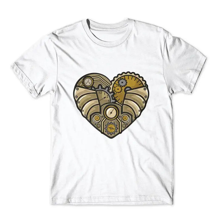 Steampunk T-shirt With a Mechanical Heart creative