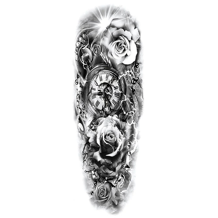 Steampunk Tattoo Woman Rose Flowers tendance