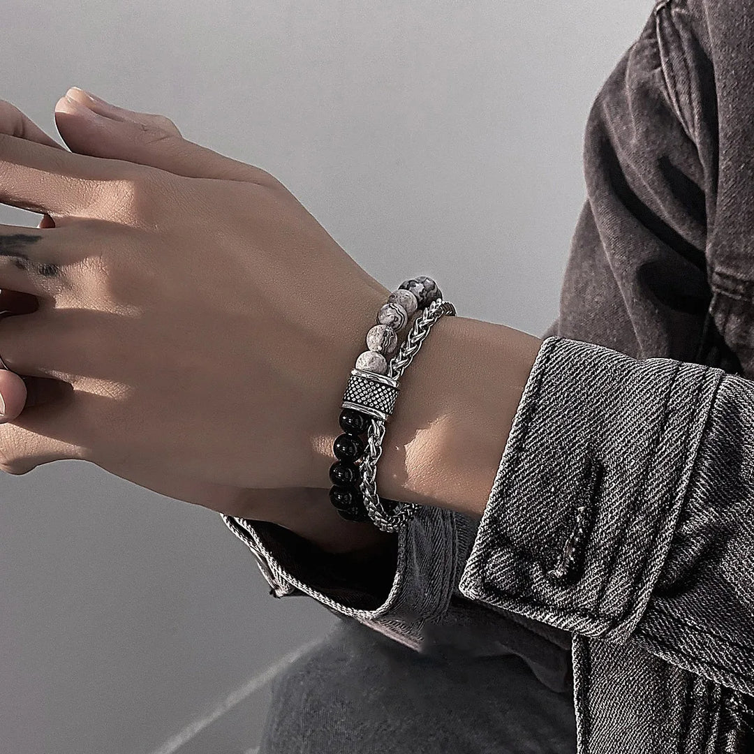 Steampunk Tiger's Eye And Stainless Steel Bracelet durable