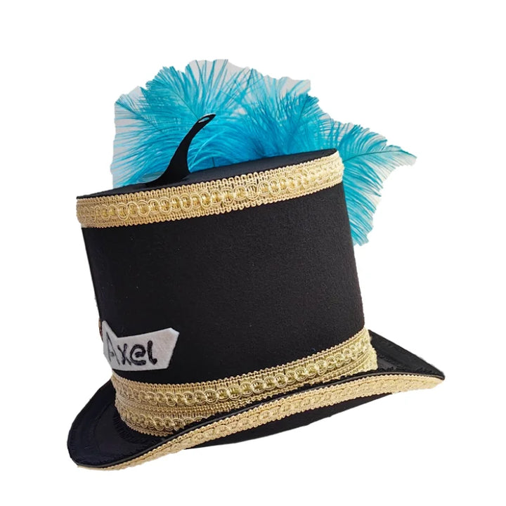 Steampunk Top Hat With Blue Feather – classic steampunk