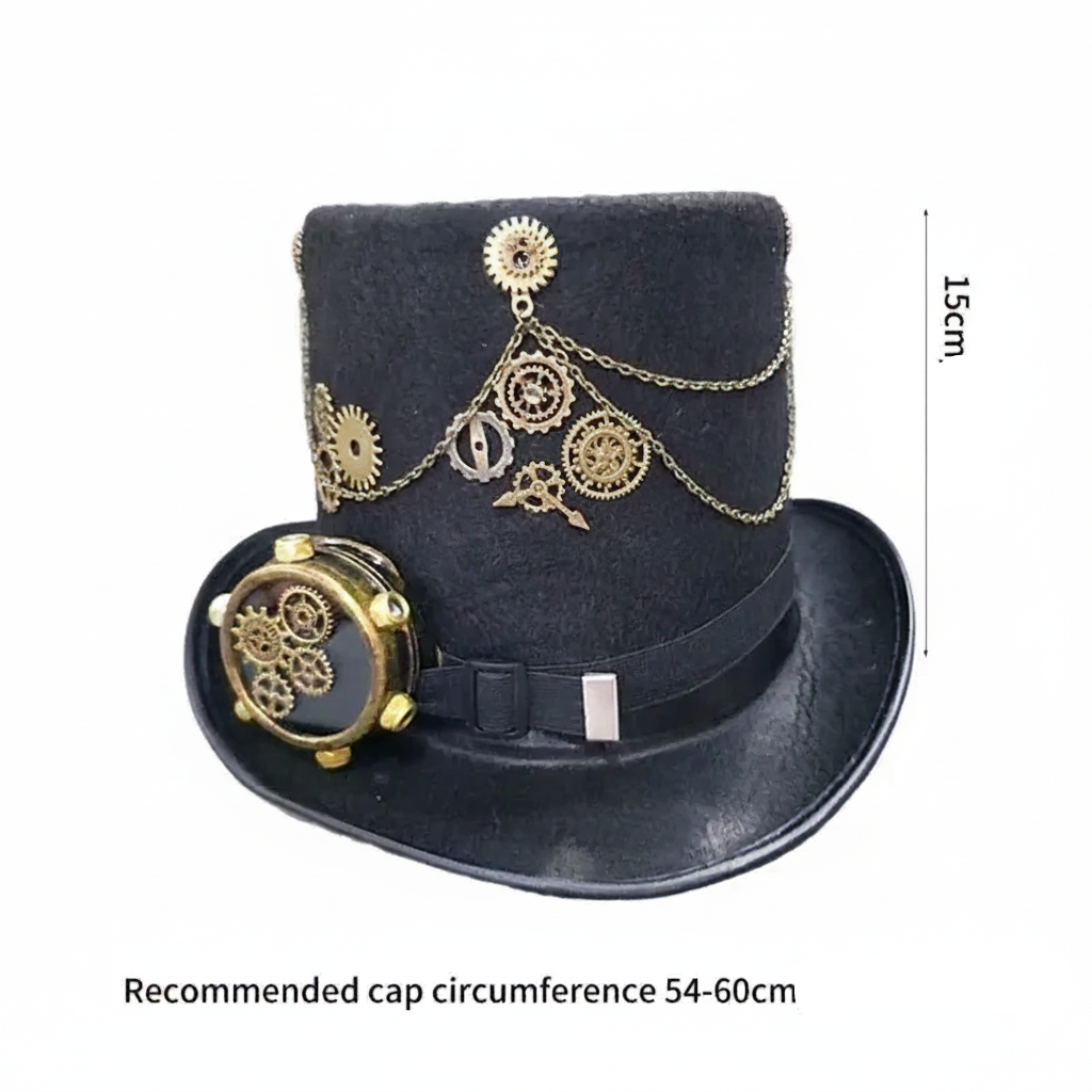 Steampunk Top Hat With Gears Beautiful