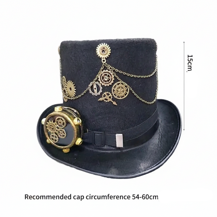 Steampunk Top Hat With Gears Beautiful