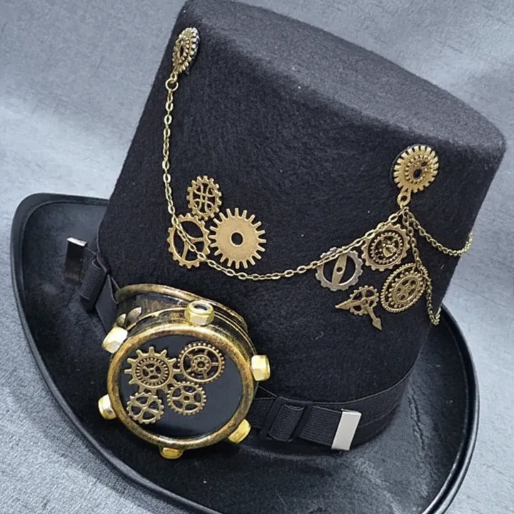 Steampunk Top Hat With Gears Unique