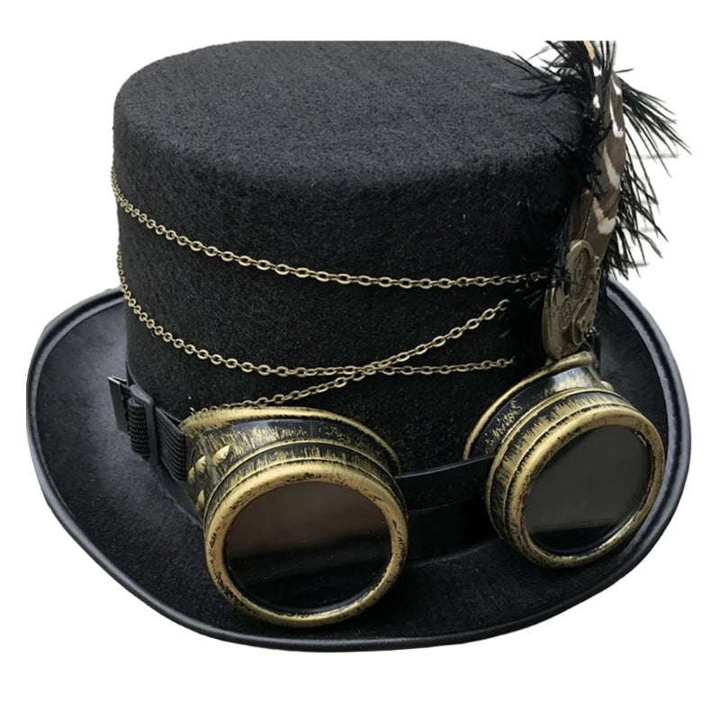 Steampunk Top Hat With Goggles