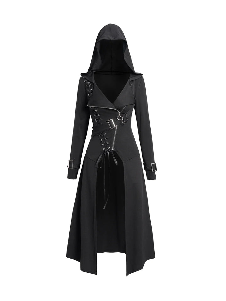 Steampunk Trench Coat with Hood Unique
