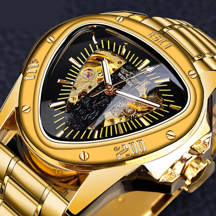 Steampunk Triangle Wristwatch edgy