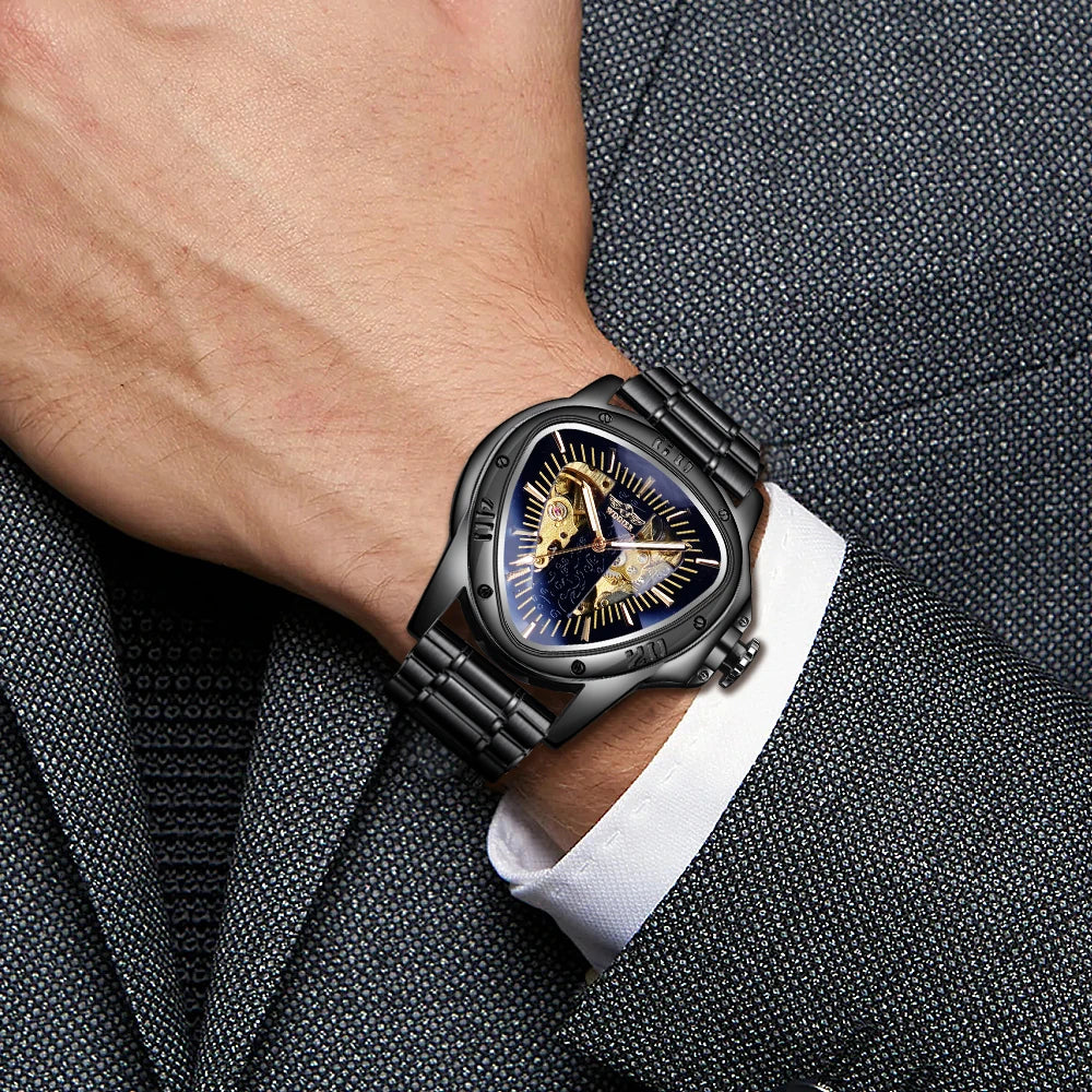 Steampunk Triangle Wristwatch geometric