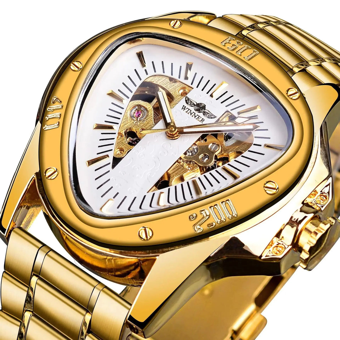 Steampunk Triangle Wristwatch minimalist