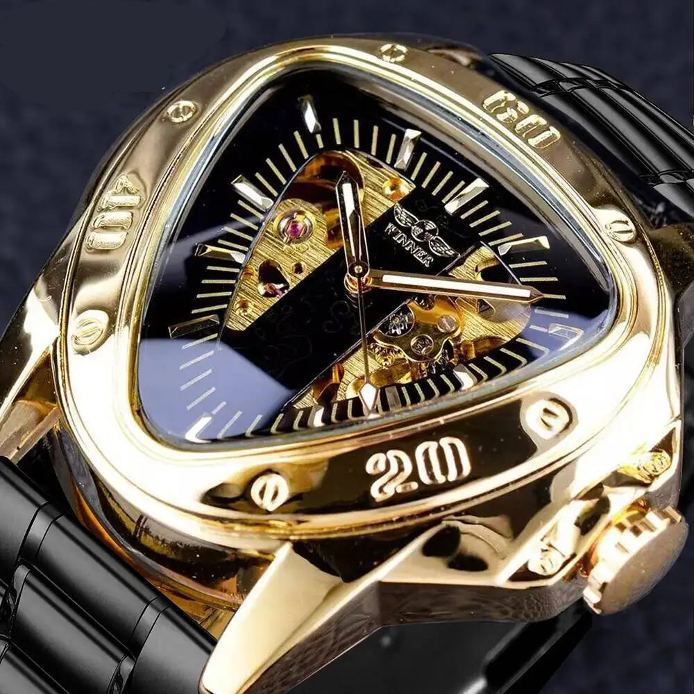 Steampunk Triangle Wristwatch refined