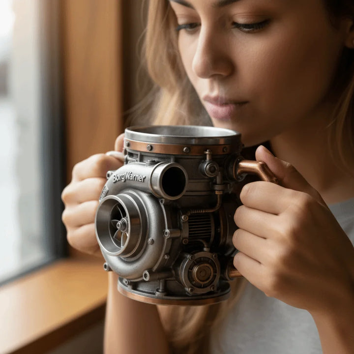 Steampunk Turbo Mug durable