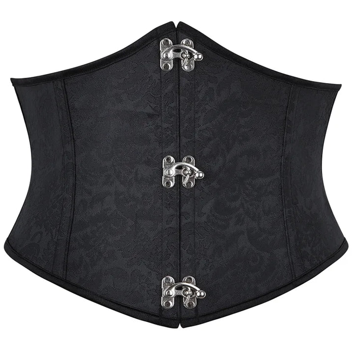 Steampunk Underbust Corset Design Black 