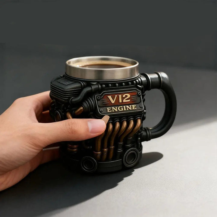 Steampunk V12 Engine Mug fashion