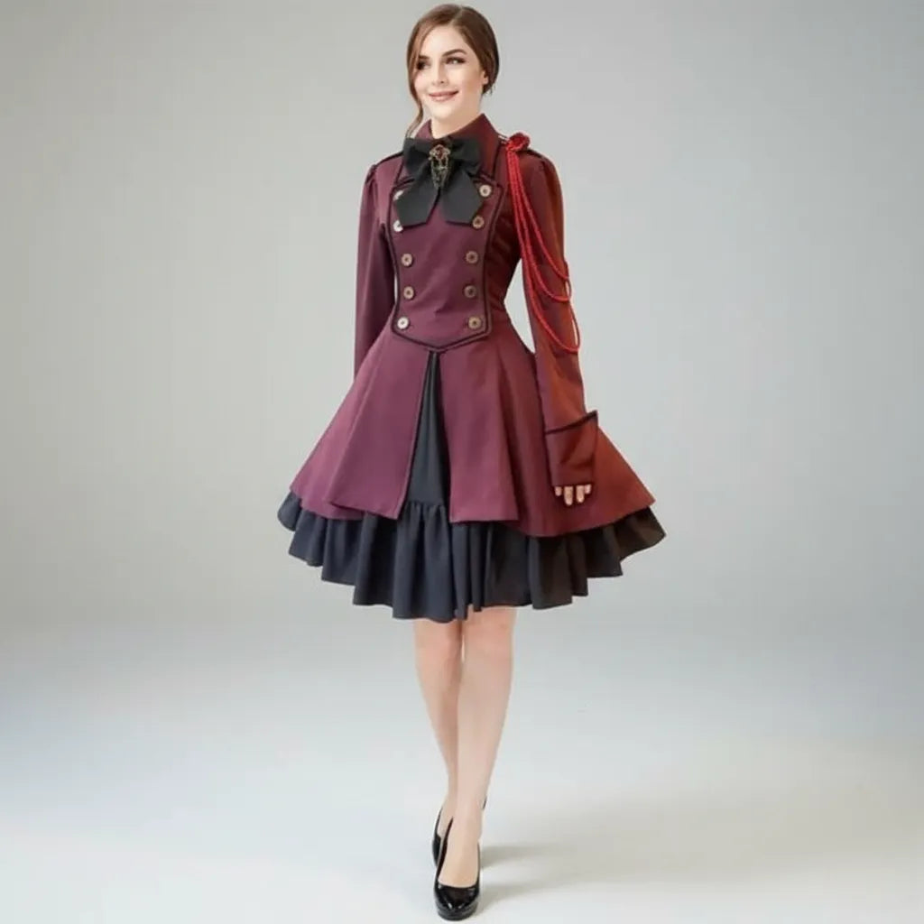 Steampunk Victorian Dress Purple / 4XL