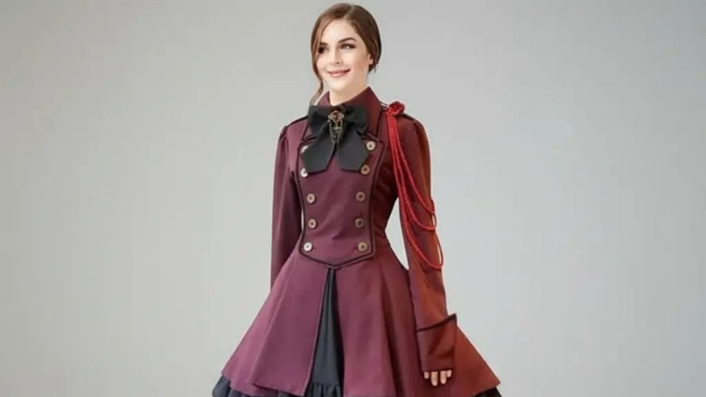 Brown Steampunk Dress Leather Corset