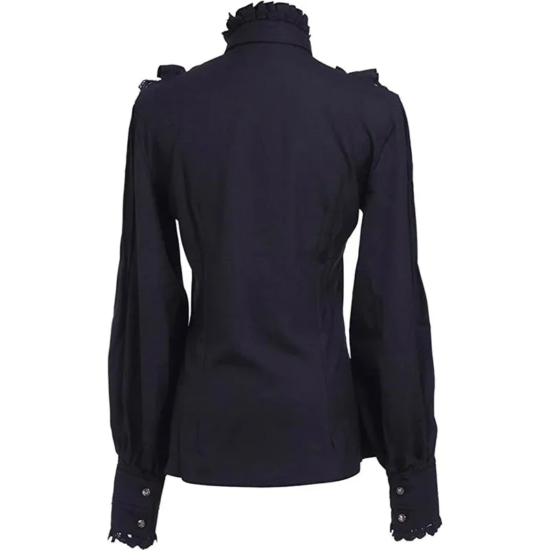 Steampunk Victorian Medieval Shirt Black Design