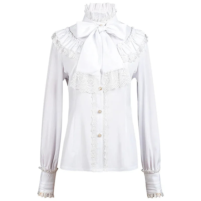 Steampunk Victorian Medieval Shirt White