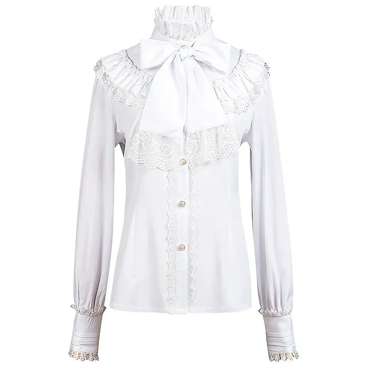 Steampunk Victorian Medieval Shirt White