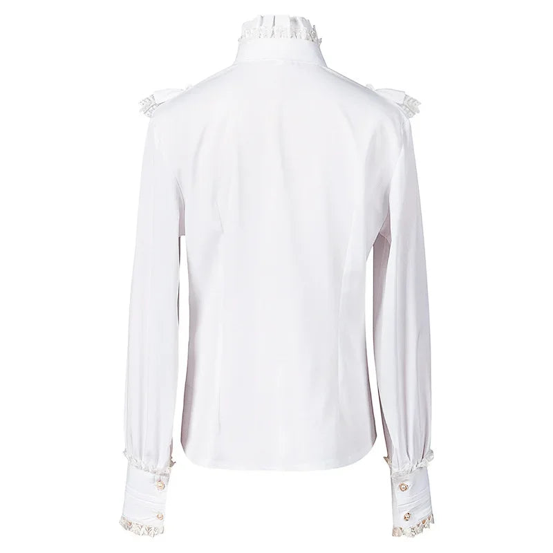 Steampunk Victorian Medieval Shirt White Design