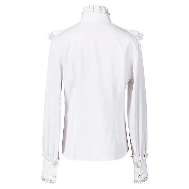 Steampunk Victorian Medieval Shirt White Design