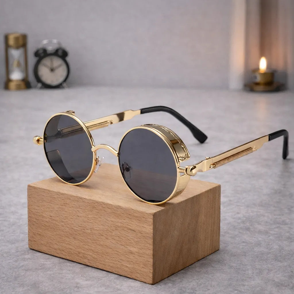 Steampunk Victorian Style Sunglasses Gold