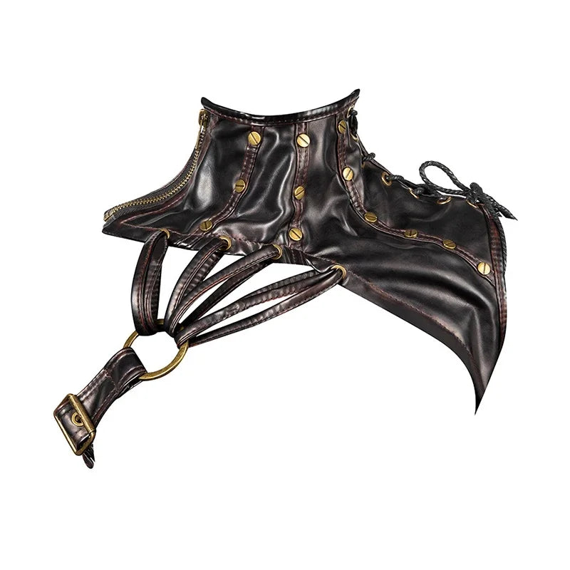 Steampunk Viking Neck Armor black