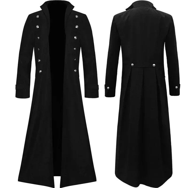 Steampunk Vintage Trench Coat Gothic – classic design